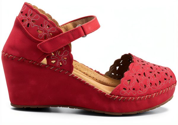Patrizia Womens Wedge Sandals Vegan Laser Cut Design-5