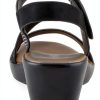 YADIEL Womens Heeled Sandals Crystal Strap Low Block Heel-4