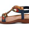 Patrizia Womens Platform Sandals Beaded Stretchy Strap-2