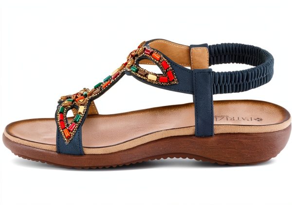 Patrizia Womens Platform Sandals Beaded Stretchy Strap-2