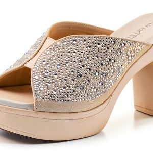 LAVINA Womens Heeled Sandals Crystal Platform Comfort-0