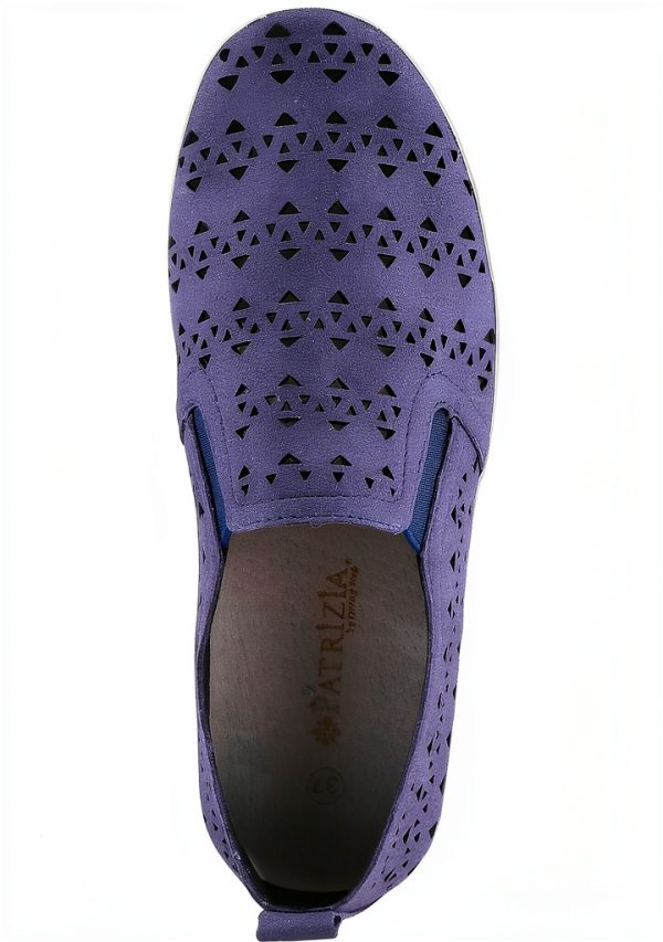 Patrizia Womens Loafers Microsuede Slip On Navy Black Tan-3