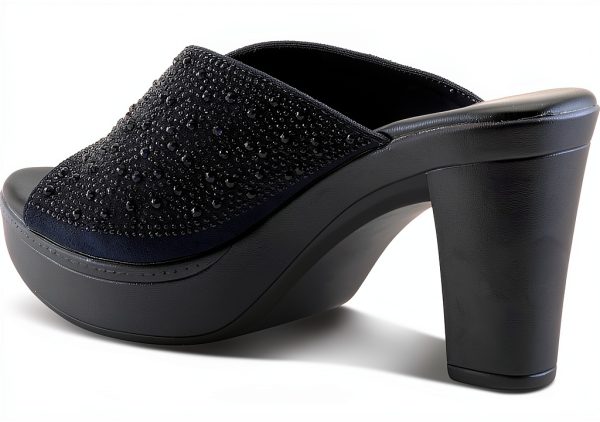 LAVINA Womens Heeled Sandals Crystal Embellishments Platform-8