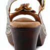 Patrizia Womens Sandals Flower Design Adjustable Buckle-6