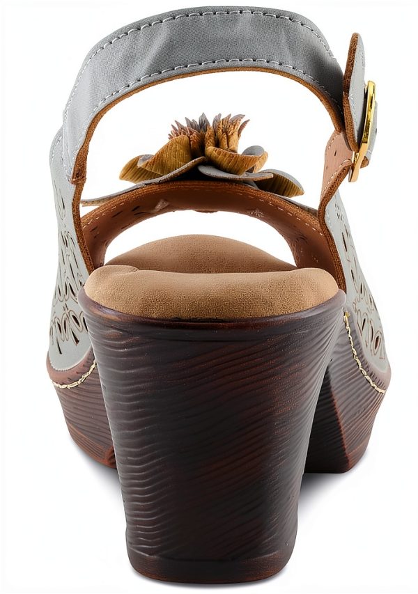 Patrizia Womens Sandals Flower Design Adjustable Buckle-6