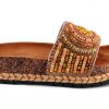 Patrizia Womens Slide Wedges Beaded Cork Sole Sandals-5