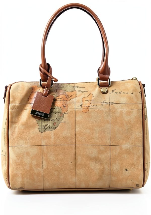 ALVIERO MARTINI Womens Geo Handbag Zip Closure Leather PVC-0