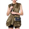 Camera Crossbody Purse Women Color Blocked PU Leather Bee-5