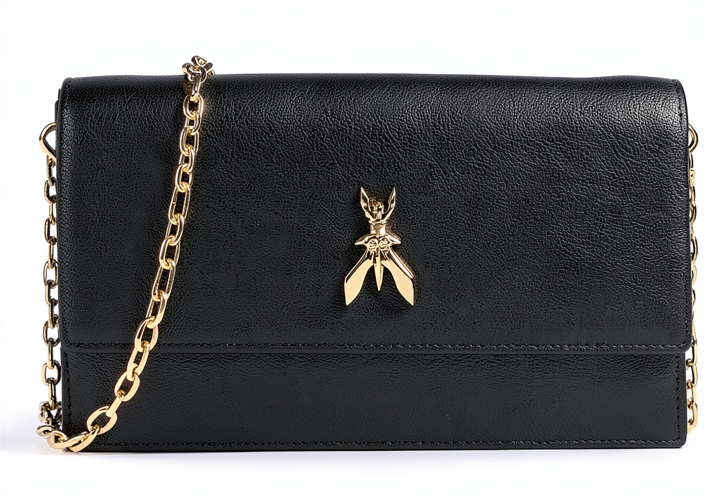 Patrizia Pepe Womens Black Light Gold Clutch Zipper Pocket shown in real use at formal event