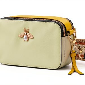 Bee Crossbody Bag Women Pu Leather Small Camera Purse-0