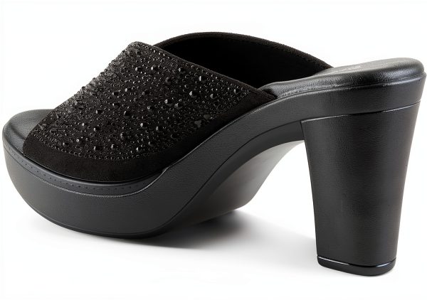 LAVINA Womens Heeled Sandals Crystal Embellishments Platform-7