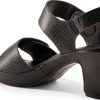 DADE Womens Platform Sandals Black Slip On Comfort-8