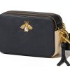 Camera Crossbody Purse Women Color Blocked PU Leather Bee-0