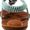 Patrizia Womens Rhinestone Sandals T Strap Floral Design-4