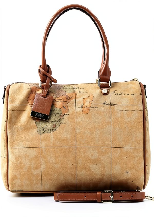 ALVIERO MARTINI Womens Geo Handbag Zip Closure Leather PVC-4