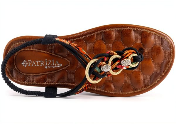 Patrizia Womens T Strap Rhinestone Sandals Comfortable-3