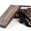 Ann Creek Womens Pumps Chunky Heel Square Toe Faux Leather-7