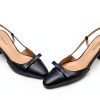 Pavo Womens Slingback Pumps Chunky Heel Nappa Lambskin-5