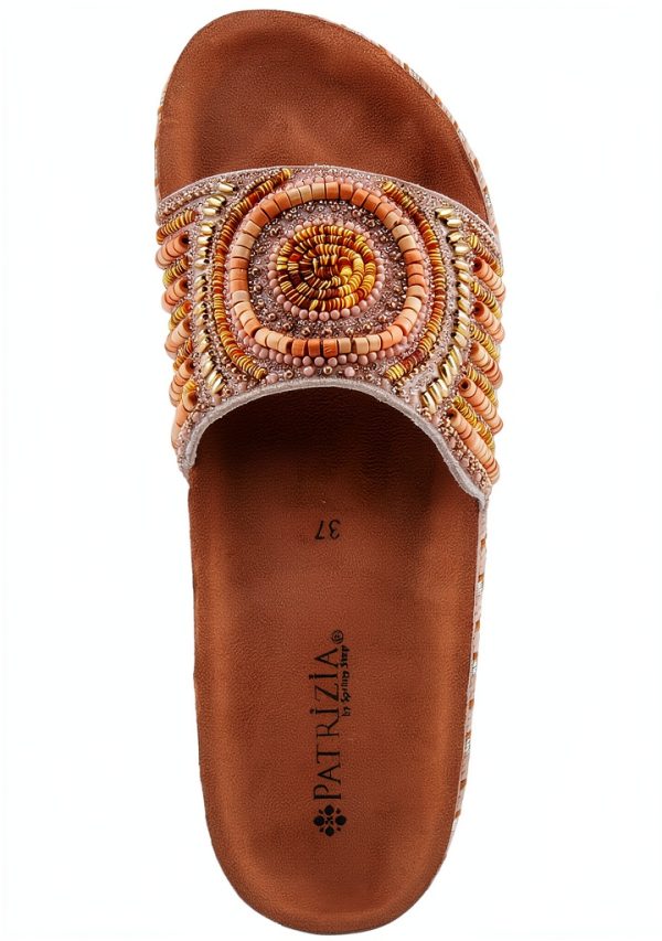 Patrizia Womens Slide Wedges Beaded Cork Sole Sandals-3