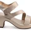 YADIEL Womens Heeled Sandals Crystal Strap Low Block Heel-5