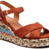 Patrizia SLOANE Wedge Sandals Suede Upper Buckle Closure-2