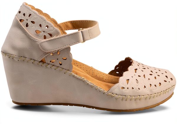 Patrizia Womens Wedge Sandals Laser Cut Vegan Comfort-5
