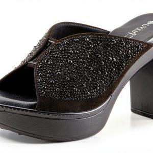 LAVINA Womens Heeled Sandals Crystal Embellishments Platform-0