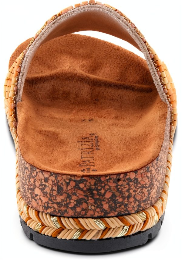 Patrizia Womens Slide Wedges Beaded Cork Sole Sandals-4