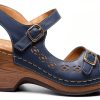 Patrizia Womens Wedge Sandals Vegan Leather Cut Out Design-8