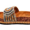 Patrizia Womens Slide Wedges Beaded Cork Sole Sandals-3