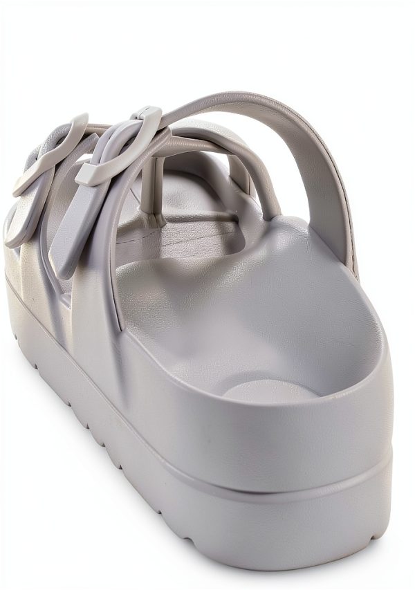 Womens Slide Sandals Double Buckle Arch Support Platform-5
