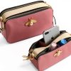 Bee Crossbody Bag Women Pu Leather Two Strap Shoulder Purse-4