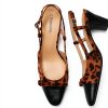 Pavo Womens Slingback Pumps Chunky Heel Nappa Lambskin-3