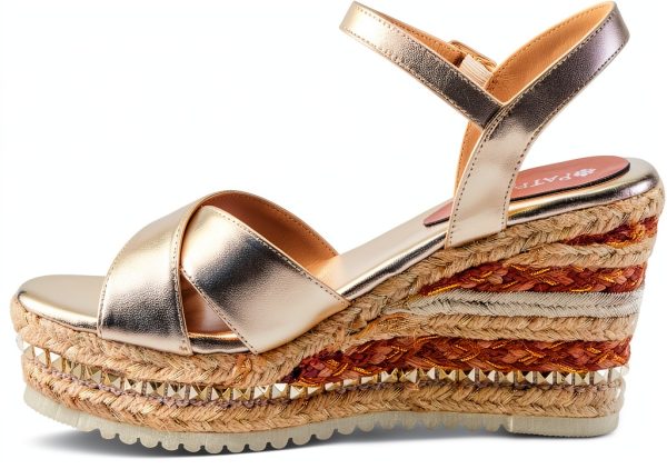 Patrizia Womens Wedge Sandals Suede Straps Adjustable Buckle-2