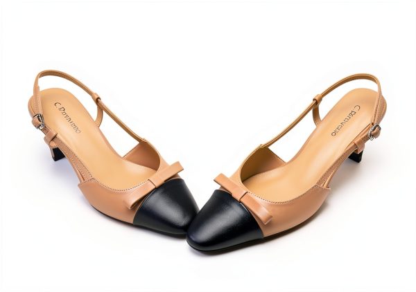 Pavo Womens Pumps Chunky Heel Slingback Nappa Lambskin-4