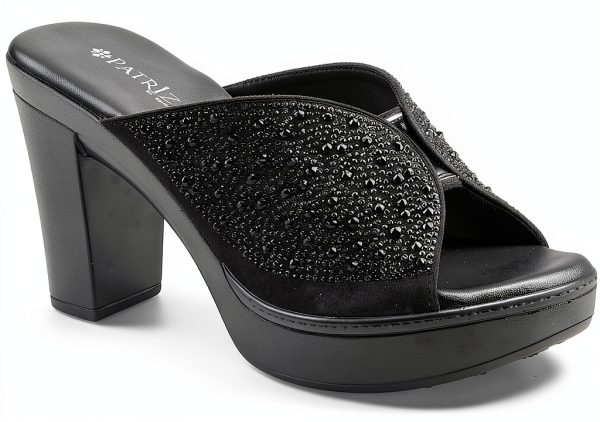 LAVINA Womens Heeled Sandals Crystal Embellishments Platform-1