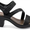YADIEL Womens Heeled Sandals Crystal Strap Low Block Heel-5