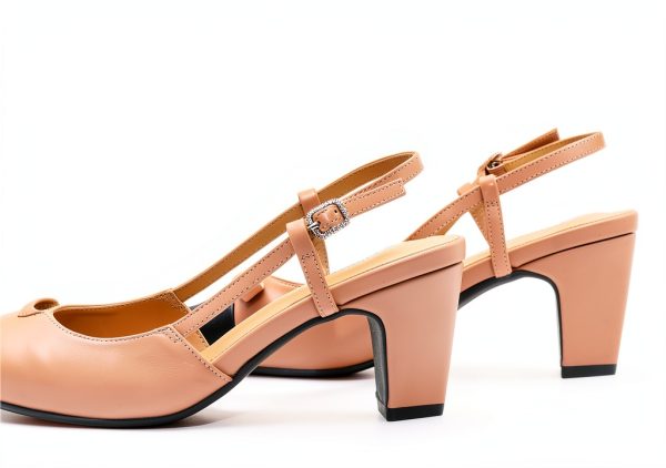 Pavo Womens Pumps Chunky Heel Slingback Nappa Lambskin-2