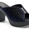 LAVINA Womens Heeled Sandals Crystal Embellishments Platform-2