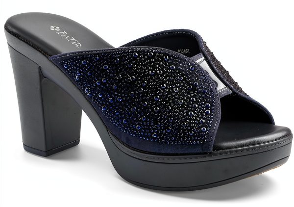 LAVINA Womens Heeled Sandals Crystal Embellishments Platform-2