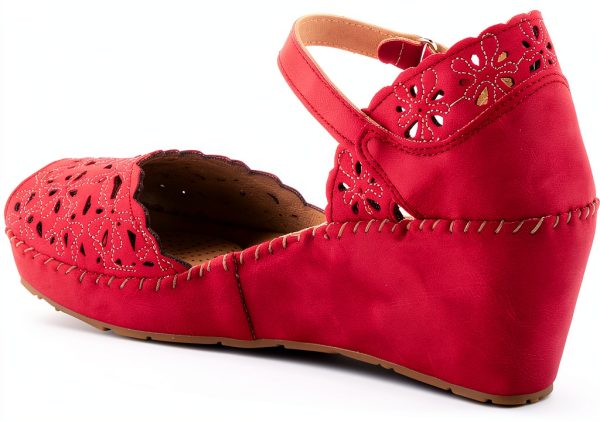 Patrizia Womens Wedge Sandals Vegan Laser Cut Design-7