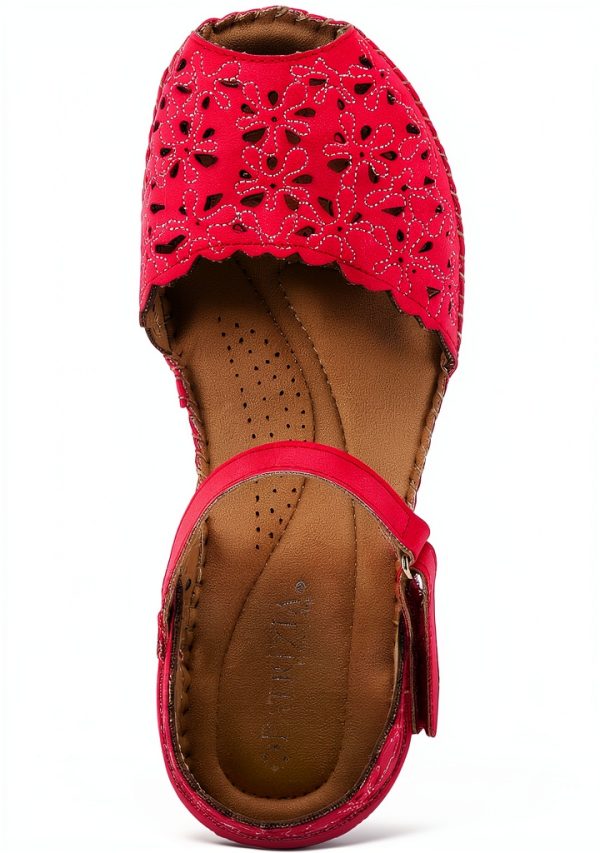 Patrizia Womens Wedge Sandals Vegan Laser Cut Design-3