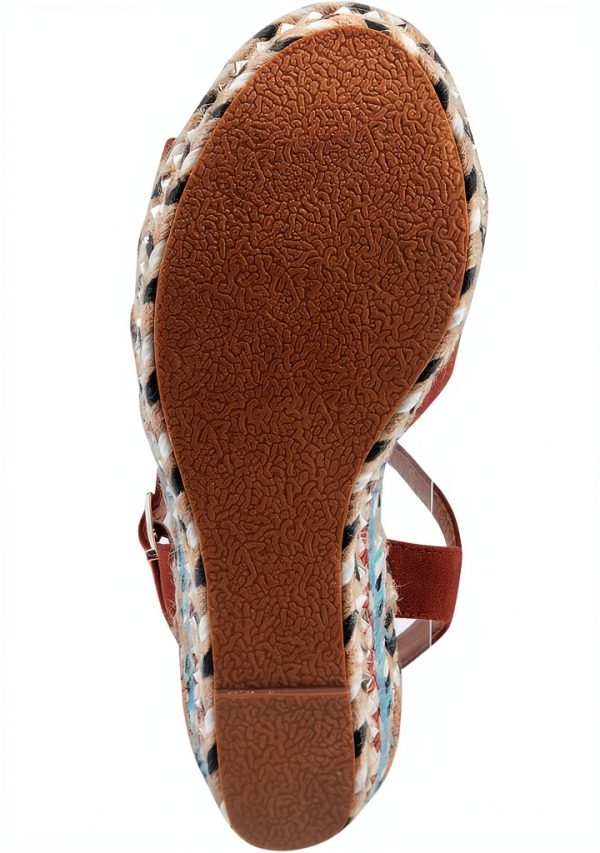 Patrizia SLOANE Wedge Sandals Suede Upper Buckle Closure-7