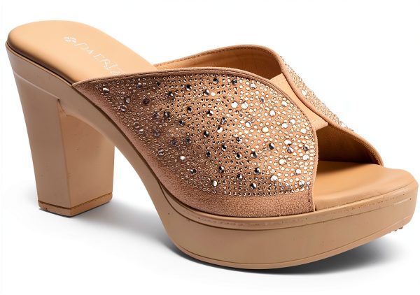 LAVINA Womens Heeled Sandals Crystal Platform Comfort-1