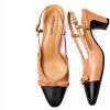 Pavo Womens Pumps Chunky Heel Slingback Nappa Lambskin-5
