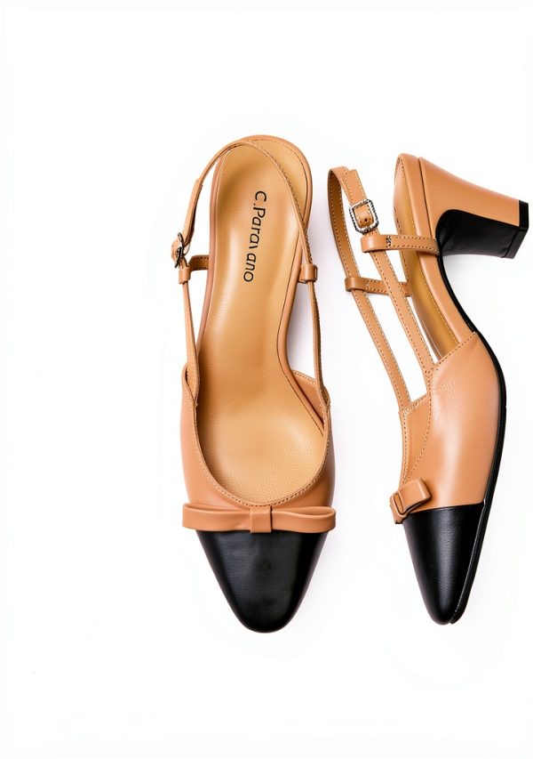 Pavo Womens Pumps Chunky Heel Slingback Nappa Lambskin-5