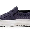 Patrizia Womens Loafers Microsuede Slip On Navy Black Tan-2