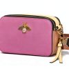 Bee Crossbody Bag Women Pu Leather Two Strap Shoulder Purse-0