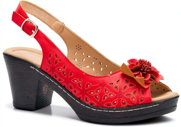 Patrizia Womens Sandals Flower Design Adjustable Buckle-2
