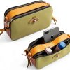 Bee Crossbody Bag Women Pu Leather Small Camera Purse-3